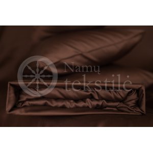 Satin fitted sheets (brown)